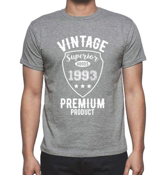 1993 Vintage Superior Grey Mens Short Sleeve Round Neck T-Shirt 00098 - Grey / S - Casual