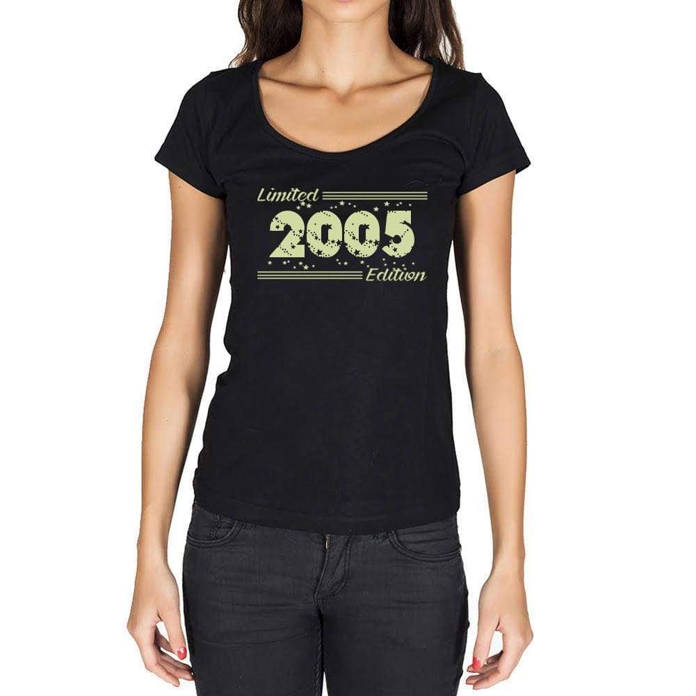 2005 Limited Edition Star Womens T-Shirt Black Birthday Gift 00383 - Black / Xs - Casual