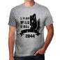 2044 Living Wild Since 2044 Mens T-Shirt Grey Birthday Gift 00500 - Grey / Small - Casual