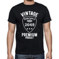 2049 Vintage Superior Black Mens Short Sleeve Round Neck T-Shirt 00102 - Black / S - Casual