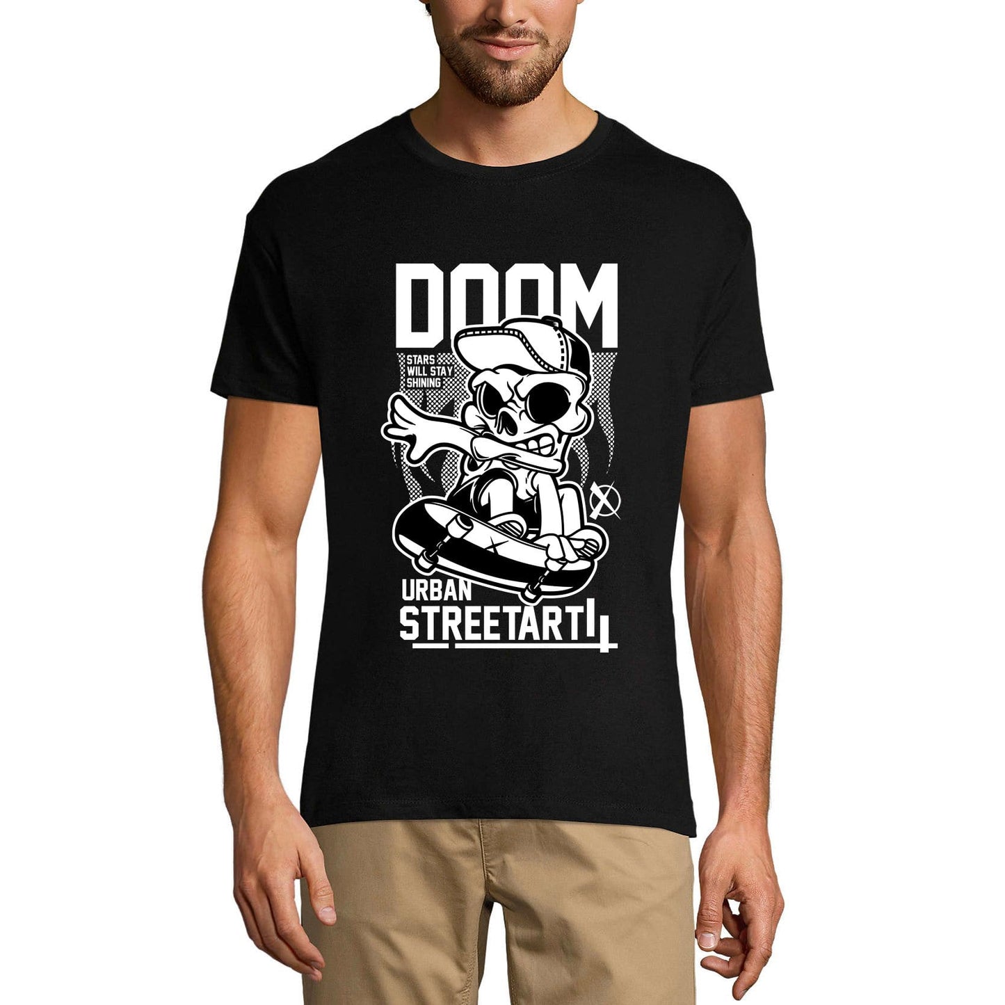 ULTRABASIC Men's Novelty T-Shirt Doom Urban Streetart - Funny Tee Shirt