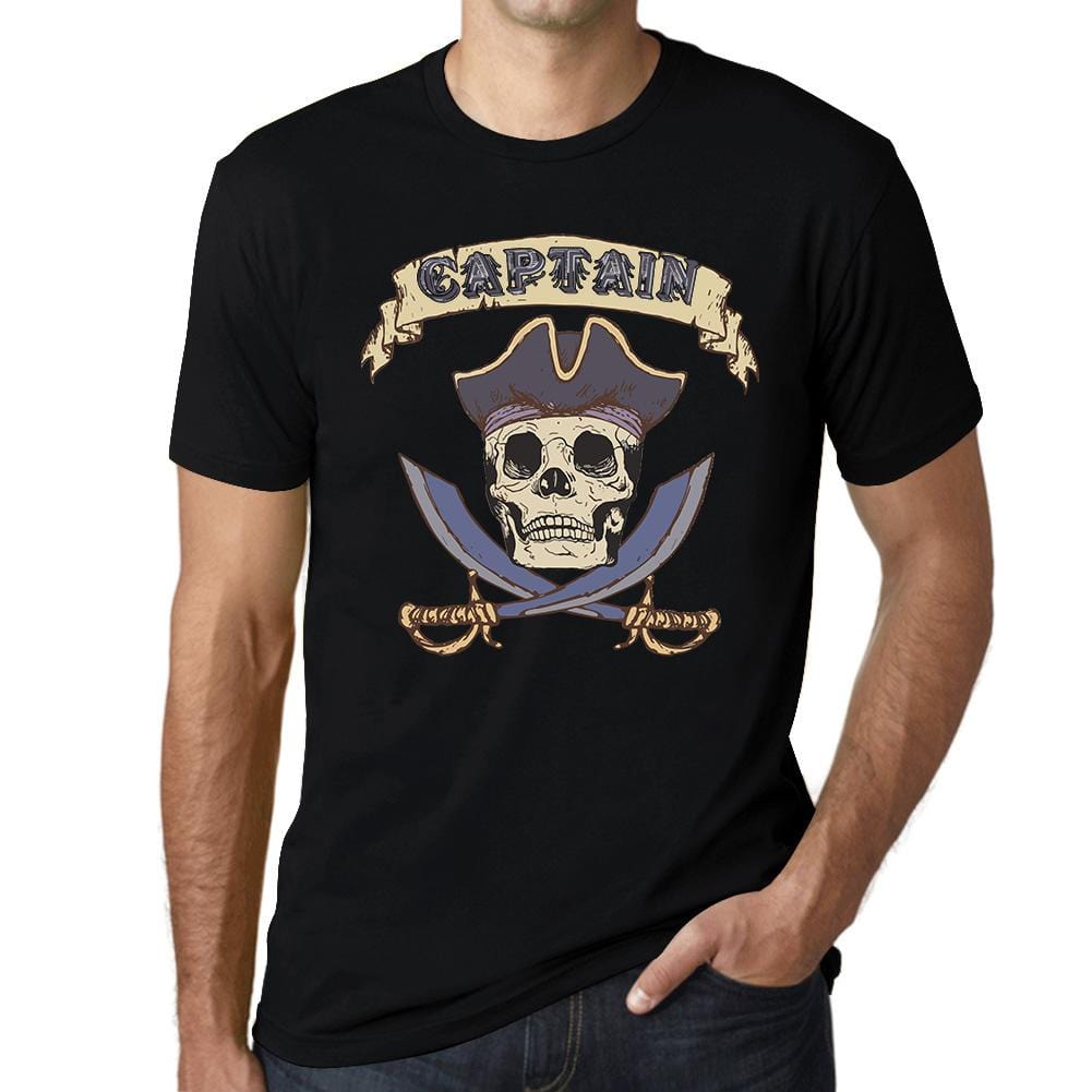 ULTRABASIC Graphic Men's T-Shirt - Captain Pirate 2 Sword - Skull Shirt for Men skulls ahirt clothes style tee shirts black printed tshirt womens hoodies badass funny gym punisher texas novelty vintage unique ghost humor gift saying quote halloween thanksgiving brutal death metal goonies love christian camisetas valentine death