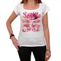 36 Seattle City With Number Womens Short Sleeve Round White T-Shirt 00008 - Casual