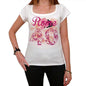 40 Rome City With Number Womens Short Sleeve Round White T-Shirt 00008 - White / Xs - Casual