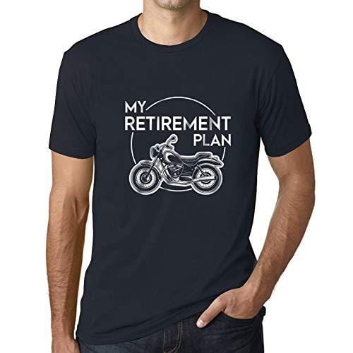 Ultrabasic - Homme T-Shirt Graphique Retirement Plan Imprimé Lettres Noël Cadeau Marine