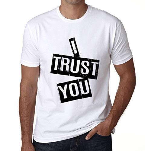 Ultrabasic - Homme T-Shirt Graphique I Trust You T-Shirt Cadeau Lettre d'impression Blanc