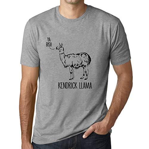 Ultrabasic - Homme T-Shirt Graphique Kendrick Llama Gris Chiné