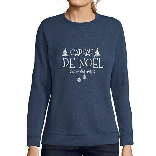 Ultrabasic - Femme Imprimé Graphique Sweat-Shirt Cadeau De Noël Idées Cadeaux Denim