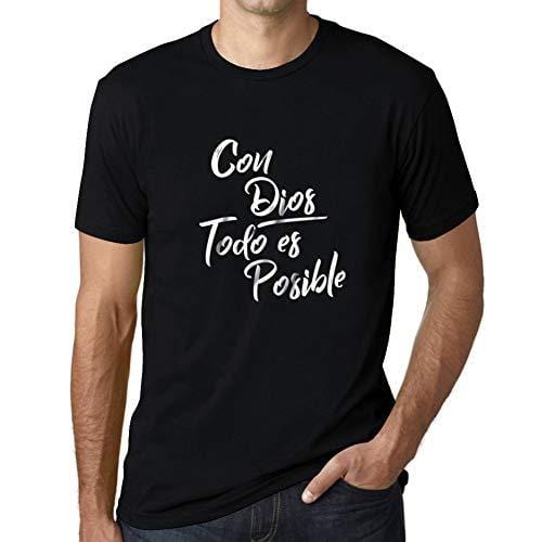 Ultrabasic - Homme T-Shirt Graphique Con Dios Todo ES Posible