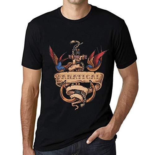 Ultrabasic - Homme T-Shirt Graphique Anchor Tattoo Fanatical Noir Profond