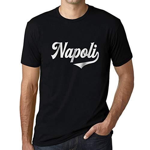 Ultrabasic - Homme T-Shirt Graphique Napoli Noir Profond