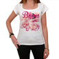 45 Bonn City With Number Womens Short Sleeve Round White T-Shirt 00008 - White / Xs - Casual