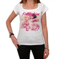 45 Nottingham City With Number Womens Short Sleeve Round White T-Shirt 00008 - White / Xs - Casual