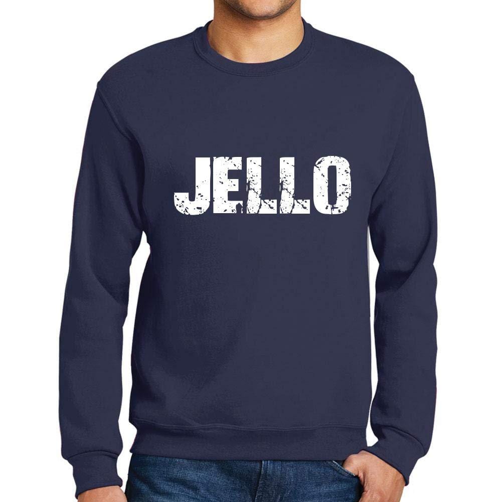 Ultrabasic Homme Imprimé Graphique Sweat-Shirt Popular Words Jello French Marine