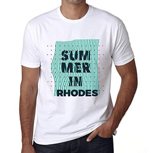 Ultrabasic - Homme Graphique Summer in Rhodes Blanc