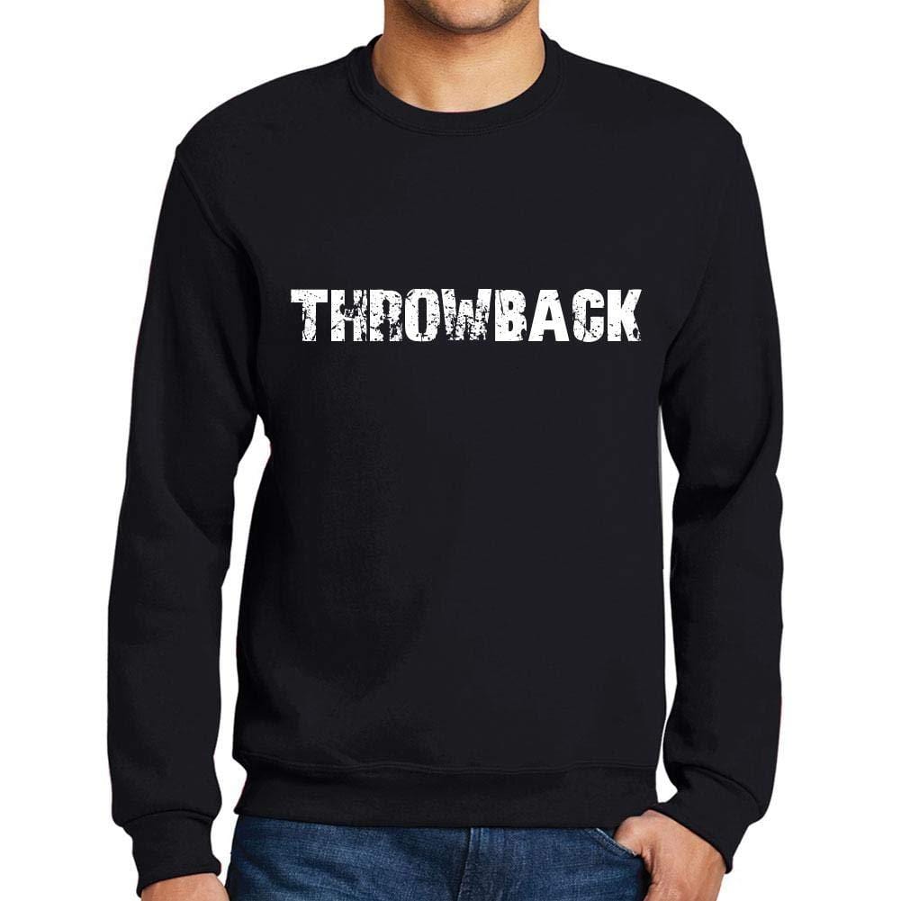 Ultrabasic Homme Imprimé Graphique Sweat-Shirt Popular Words Throwback Noir Profond