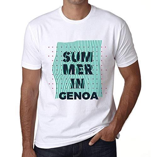 Ultrabasic - Homme Graphique Summer in Genoa Blanc