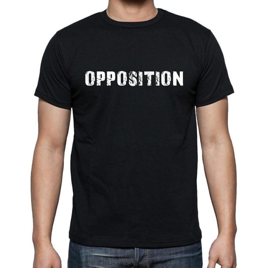 Opposition, t-Shirt pour Homme, en Coton, col Rond, Noir