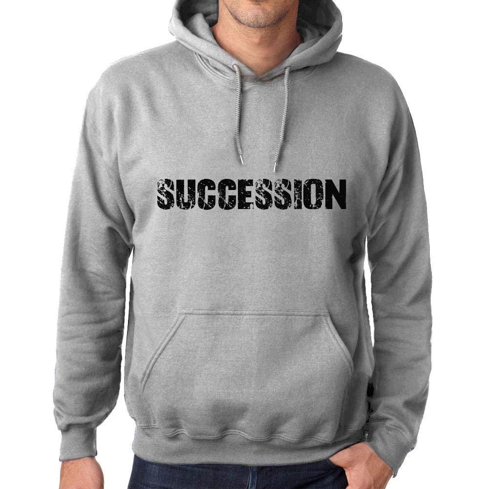 Ultrabasic Homme Femme Unisex Sweat à Capuche Hoodie Popular Words Succession Gris Chiné