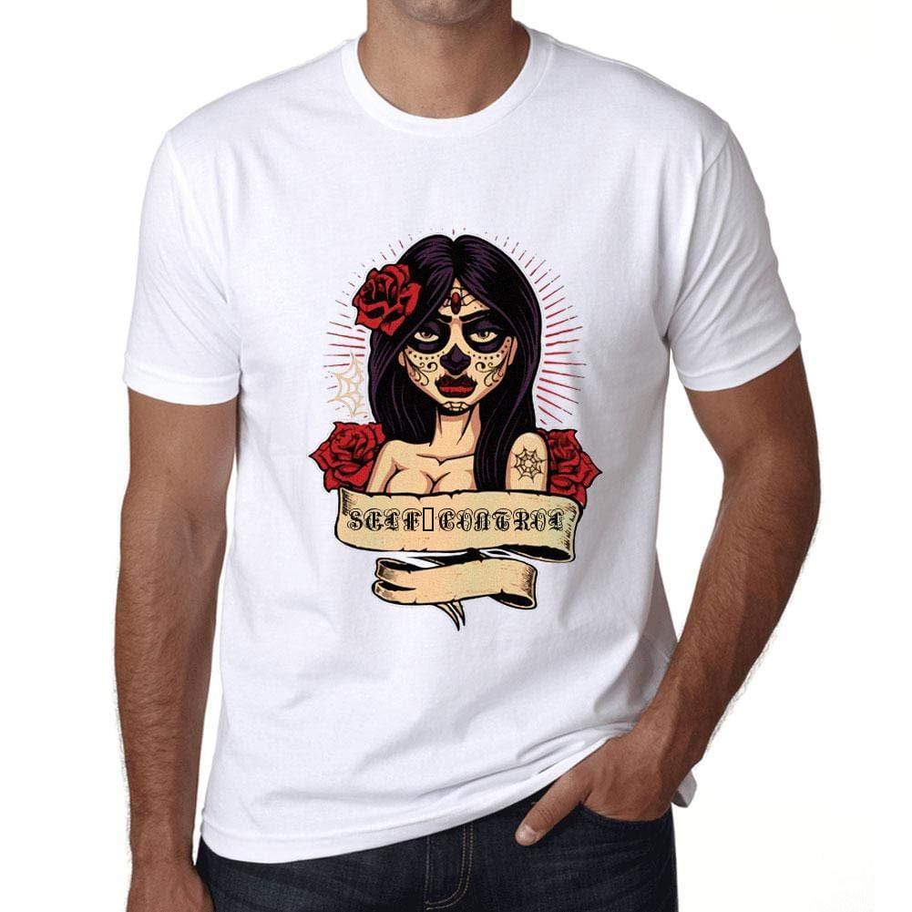 Ultrabasic - Homme T-Shirt Graphique Women Flower Tattoo Self-Control