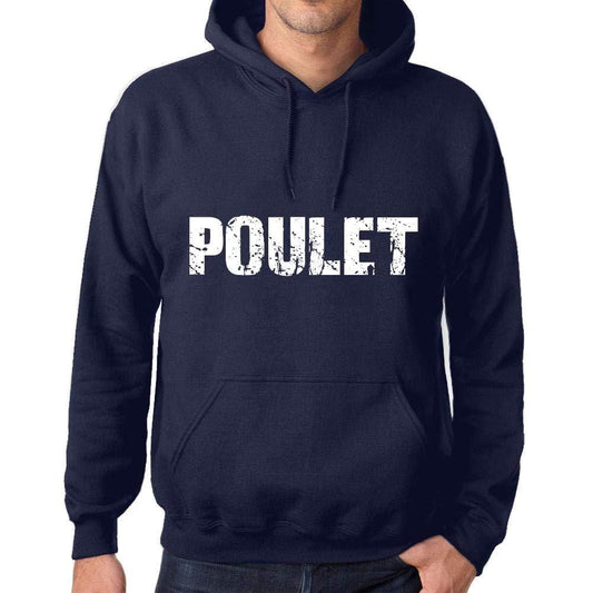 Ultrabasic Homme Femme Unisex Sweat à Capuche Hoodie Popular Words Poulet French Marine