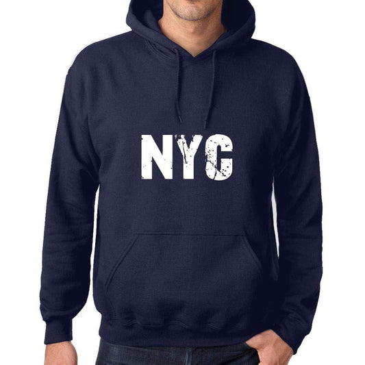 Ultrabasic Homme Femme Unisex Sweat à Capuche Hoodie Popular Words NYC French Marine