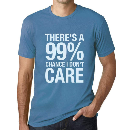 Ultrabasic Homme T-Shirt Graphique There's a Chance I Don't Care Aqua