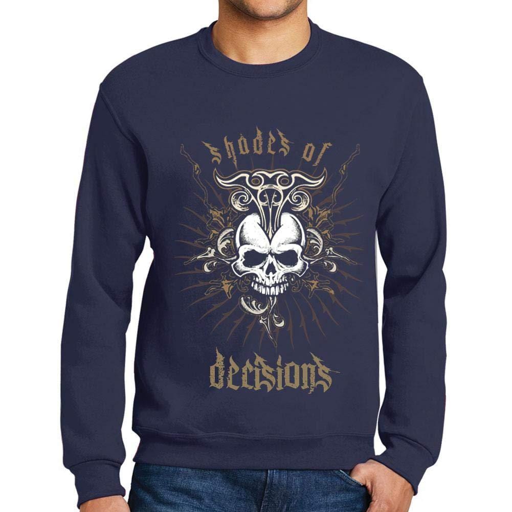 Ultrabasic - Homme Graphique Shades of Decisions T-Shirt Imprimé Lettres Marine