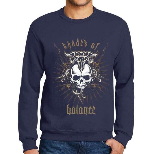 Ultrabasic - Homme Graphique Shades of Balance T-Shirt Imprimé Lettres Marine