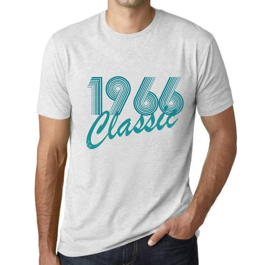 Ultrabasic - Homme T-Shirt Graphique Years Lines Classic 1966 Blanc Chiné