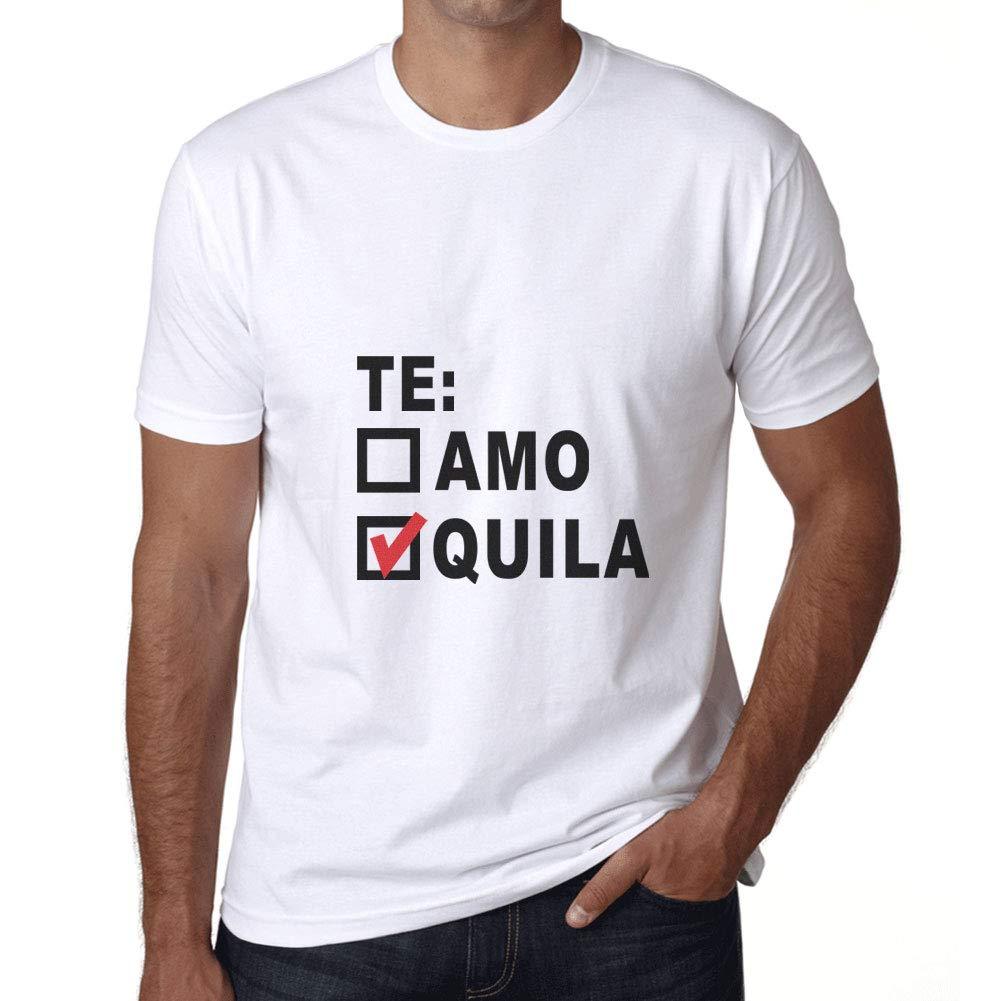 Ultrabasic - Homme T-Shirt Graphique Te Quila Impreso Letras Blanc