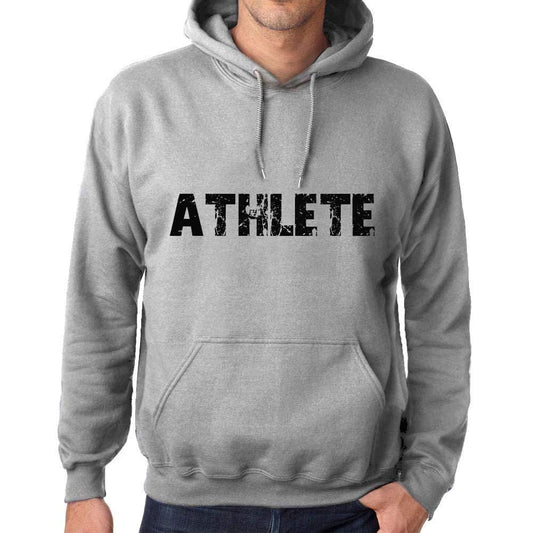 Ultrabasic Homme Femme Unisex Sweat à Capuche Hoodie Popular Words Athlete Gris Chiné