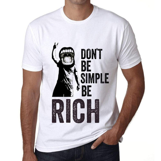 Ultrabasic Homme T-Shirt Graphique Don't Be Simple Be Rich Gris Chiné
