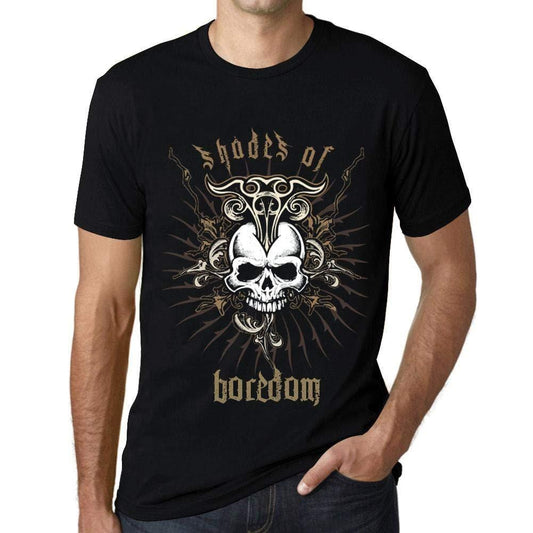 Ultrabasic - Homme T-Shirt Graphique Shades of Boredom Noir Profond