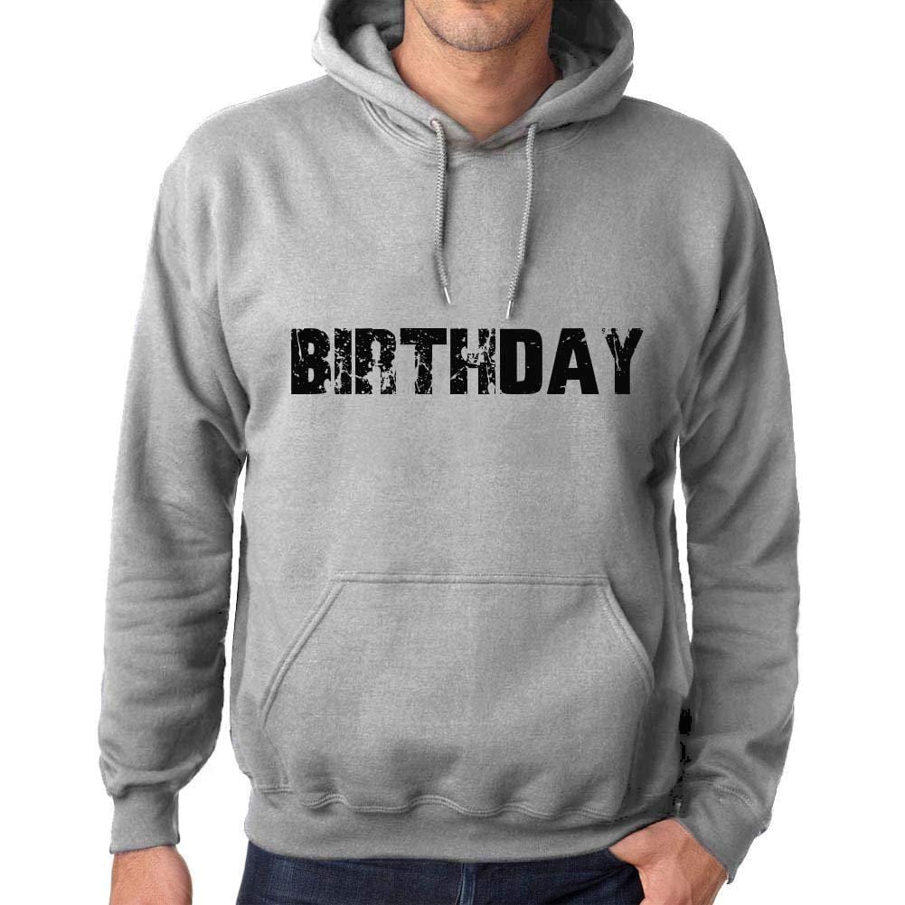 Ultrabasic Homme Femme Unisex Sweat à Capuche Hoodie Popular Words Birthday Gris Chiné