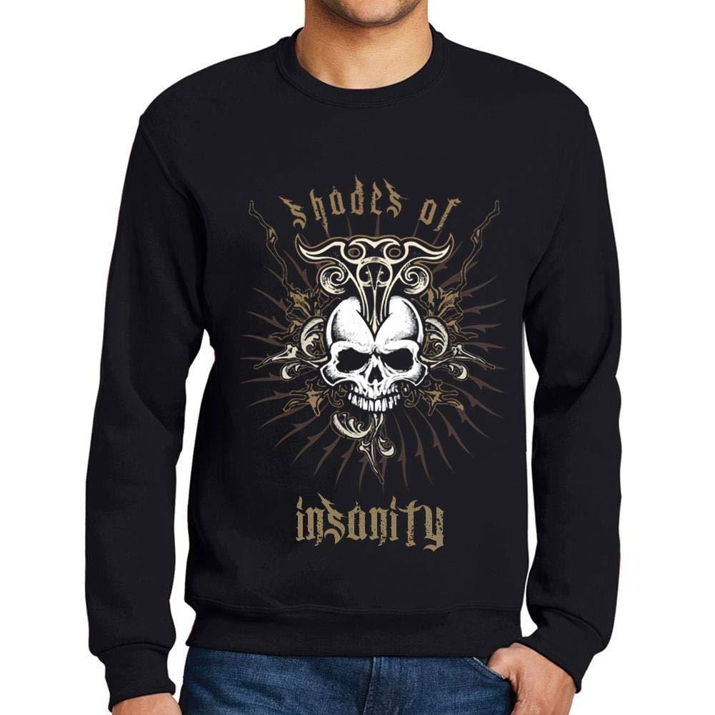 Ultrabasic - Homme Graphique Shades of Insanity T-Shirt Imprimé Lettres Noir Profond