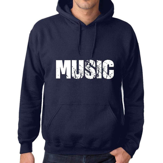 Ultrabasic Homme Femme Unisex Sweat à Capuche Hoodie Popular Words Music French Marine