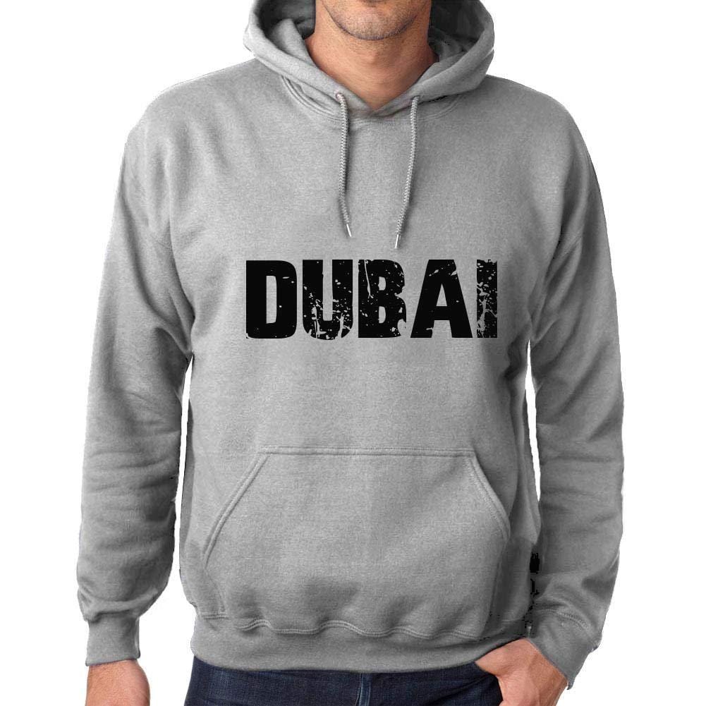 Ultrabasic Homme Femme Unisex Sweat à Capuche Hoodie Popular Words Dubai Gris Chiné