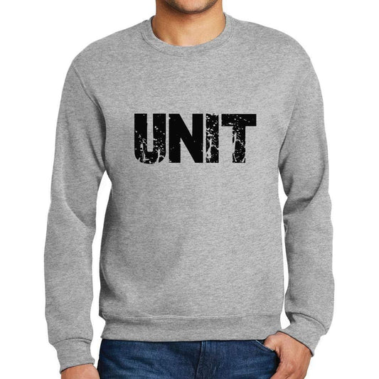 Ultrabasic Homme Imprimé Graphique Sweat-Shirt Popular Words Unit Gris Chiné