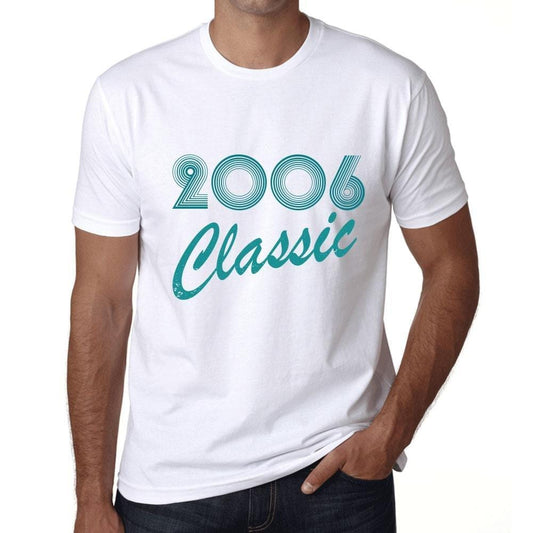 Ultrabasic - Homme T-Shirt Graphique Years Lines Classic 2006 Blanc