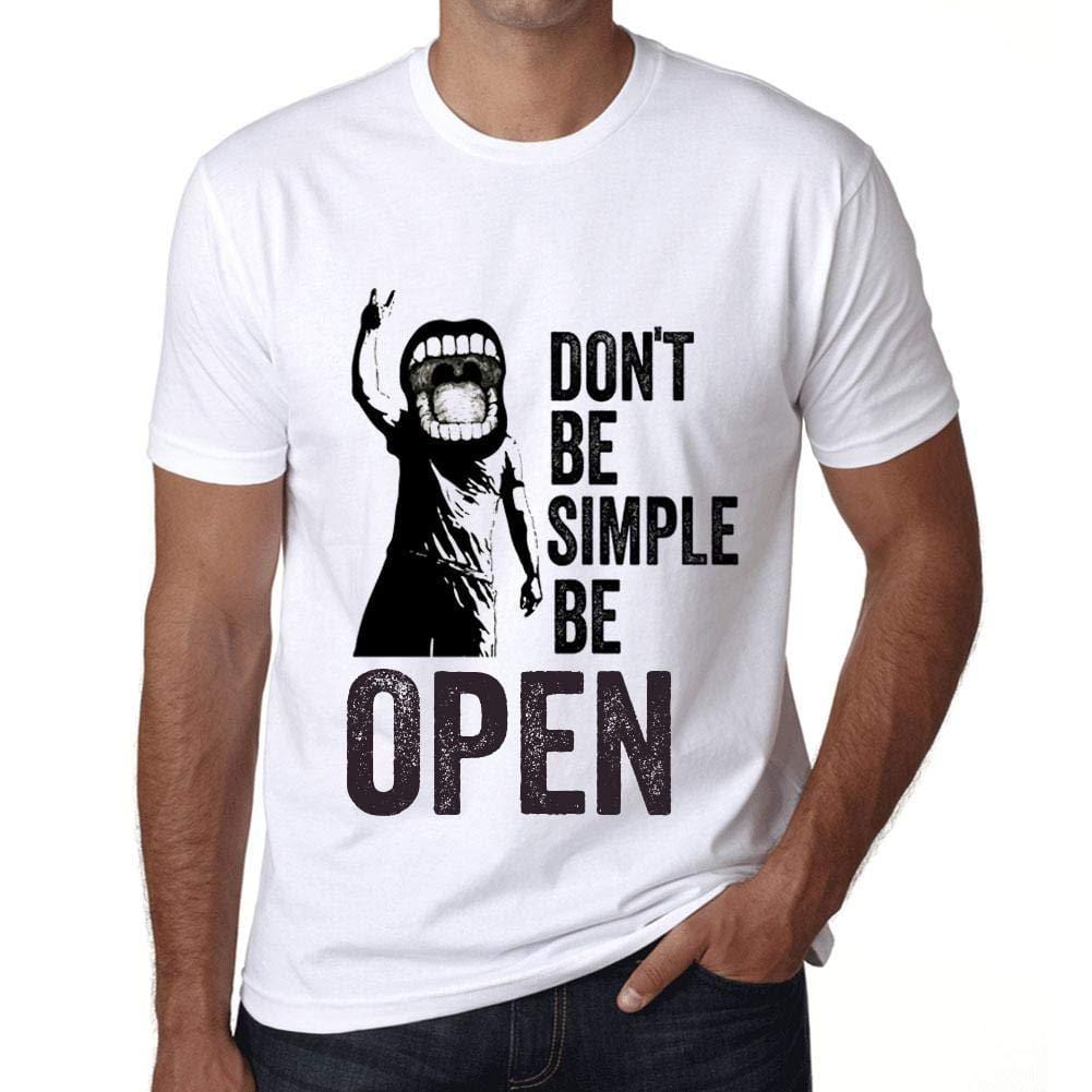 Ultrabasic Homme T-Shirt Graphique Don't Be Simple Be Open Blanc