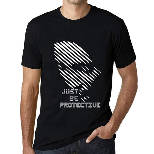 Ultrabasic - Homme T-Shirt Graphique Just be Protective Noir Profond