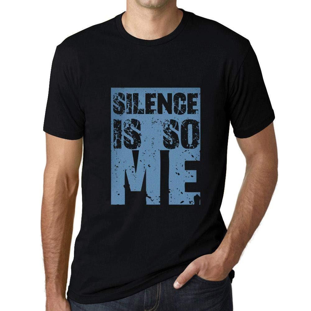 Homme T-Shirt Graphique Silence is So Me Noir Profond
