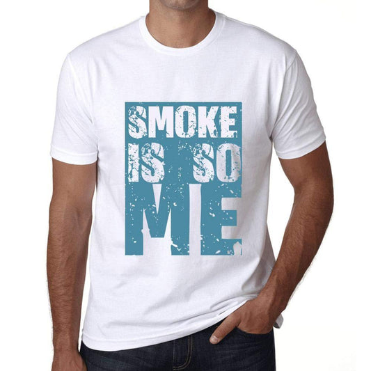 Homme T-Shirt Graphique Smoke is So Me Blanc