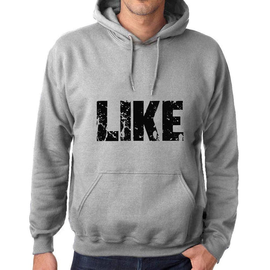 Ultrabasic Homme Femme Unisex Sweat à Capuche Hoodie Popular Words Like Gris Chiné