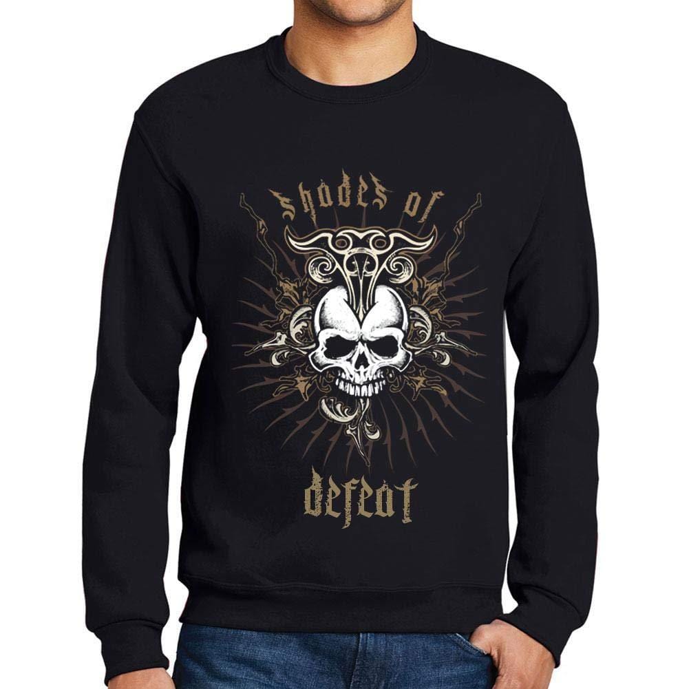 Ultrabasic - Homme Graphique Shades of Defeat T-Shirt Imprimé Lettres Noir Profond
