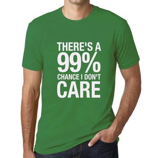 Ultrabasic Homme T-Shirt Graphique There's a Chance I Don't Care Vert Prairie