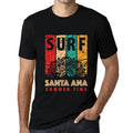 Men's Graphic T-Shirt Surf Summer Time SANTA ANA Deep Black