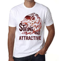 Men's Graphic T-Shirt Strong Wolf And ATTRACTIVE White