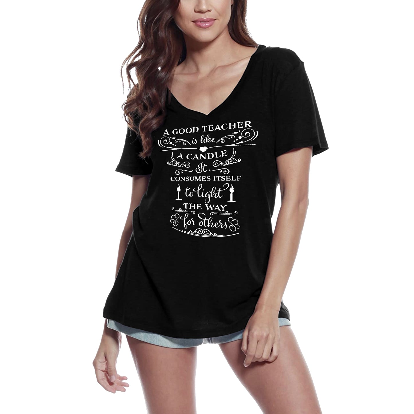 ULTRABASIC Women's Novelty T-Shirt Good Teacher - Short Sleeve Tee Shirt Tops